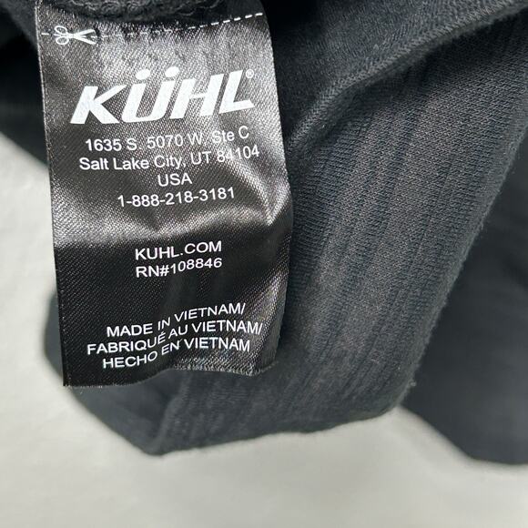 Kuhl Accel 1/2 Zip Pullover Black Large Fleece Lined Kangaroo Pocket - Picture 8 of 10